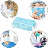 Disposable Non-woven Three-layer Mask Blue Hang Ear Style Protective Mask  white 20pcs