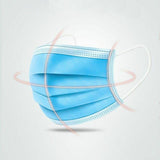 Disposable Non-woven Three-layer Mask Blue Hang Ear Style Protective Mask  white 20pcs
