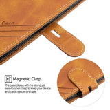 For Samsung A51/A71/M30S Case Soft Leather Cover with Denim Texture Precise Cutouts Wallet Design Buckle Closure Smartphone Shell  yellow