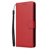 For Redmi note 7/Redmi note 7pro Flip-type Leather Protective Phone Case with 3 Card Position Buckle Design Phone Cover  red
