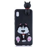 For Samsung A01 Soft TPU Case Back Cover 3D Cartoon Painting Mobile Phone Shell Cute husky