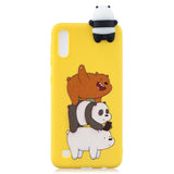 For Samsung A01 Soft TPU Case Back Cover 3D Cartoon Painting Mobile Phone Shell Striped bear