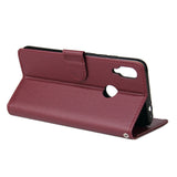 For Redmi note 7/Redmi note 7pro Flip-type Leather Protective Phone Case with 3 Card Position Buckle Design Phone Cover  Red wine