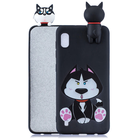 For Samsung A01 Soft TPU Case Back Cover 3D Cartoon Painting Mobile Phone Shell Cute husky