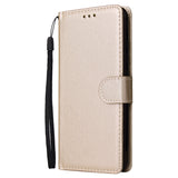 For Redmi note 7/Redmi note 7pro Flip-type Leather Protective Phone Case with 3 Card Position Buckle Design Phone Cover  Gold