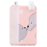 For Samsung A01 Soft TPU Case Back Cover 3D Cartoon Painting Mobile Phone Shell Striped bear