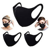 Men Women Washable Breathable Mask Reusable Windproof Dustproof Slim Face Sponge Mask black