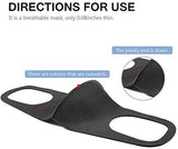 Men Women Washable Breathable Mask Reusable Windproof Dustproof Slim Face Sponge Mask black