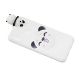 For Samsung A11 TPU Back Cover 3D Cartoon Painting Soft Mobile Phone Case Shell Smiley panda