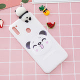 For Samsung A11 TPU Back Cover 3D Cartoon Painting Soft Mobile Phone Case Shell Smiley panda