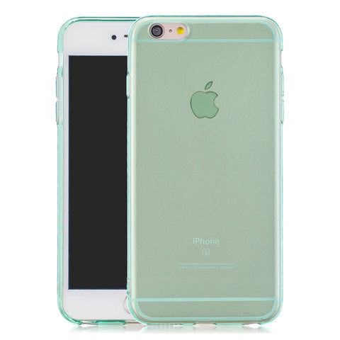 for iPhone 6/6S / 6 Plus/6S Plus / 7/8 / 7 Plus/8 Plus Clear Colorful TPU Back Cover Cellphone Case Shell Green