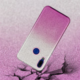 For Redmi Note 7/Note 7 pro/Note 8/Note 8 pro/8/8A Phone Case Gradient Color Glitter Powder Phone Cover with Airbag Bracket purple