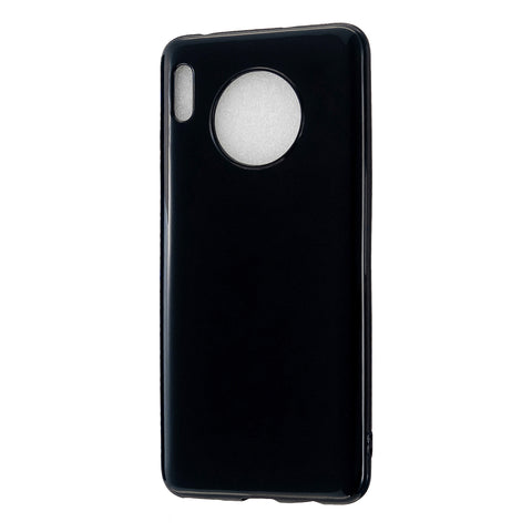 For HUAWEI Mate 30/30 Lite/30 Pro Cellphone Case Simple Profile Soft TPU Shock-Absorption Phone Cover Bright black