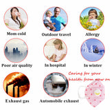 Children Cotton Fabric Mask with Breath Valve Anti Dust Mouth Muffle Mouth Mask Kids Cartoon Respirator Random Color