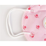 Children Cotton Fabric Mask with Breath Valve Anti Dust Mouth Muffle Mouth Mask Kids Cartoon Respirator Random Color