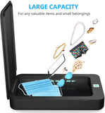 Mobile Phone Disinfection Box UV Sanitizer for Mask Cellphone Watch Compact Portable USB Charging black