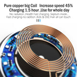 Universal Small Thin Round Wireless Charger For QI Standard Mobiles Wireless Charging black