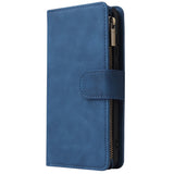 For HUAWEI P40 Case Smartphone Shell Wallet Design Zipper Closure Overall Protection Cellphone Cover  2 blue