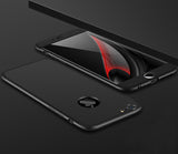 For iPhone 6/6S 3 in 1 360 Degree Non-slip Shockproof Full Protective Case Red black red