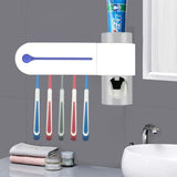 Free Drilling Hanging Rack Home Multifunctional UV Sterilizer for Toothbrush white_European regulations