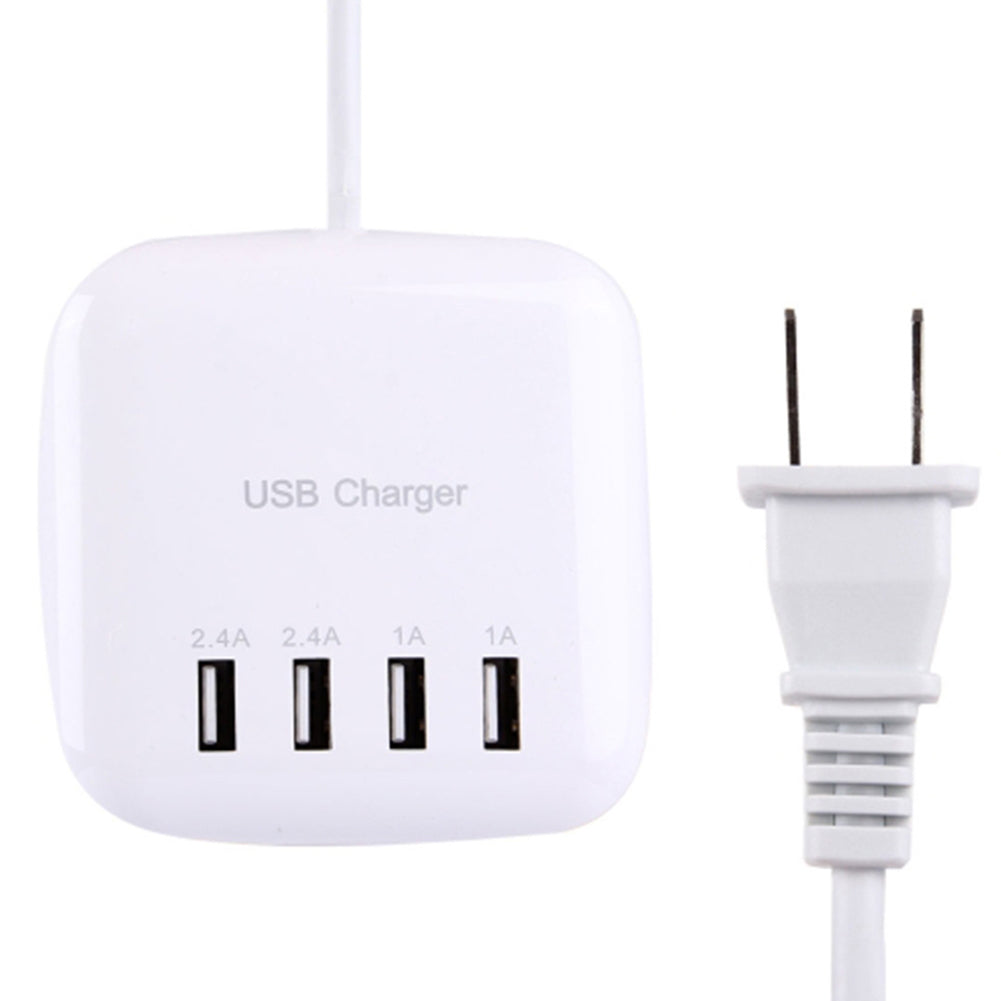 Portable 4 Ports USB Charger Station Fast Cell Phone Desktop Charging Dock