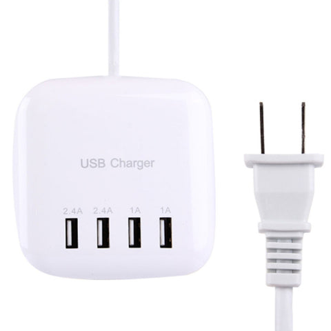 Portable 4 Ports USB Charger Station Fast Cell Phone Desktop Charging Dock
