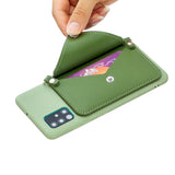 For HUAWEI P40/P40 Lite/P40 Pro Mobile Phone Cover with Pu Leather Card Holder + Hand Rope + Straddle Rope green