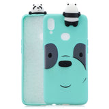For Samsung A10S A20S Color Painting 3D Cartoon Animal Full Protective Soft TPU Mobile Phone Case Light blue