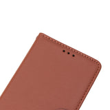 For Xiaomi Pocophone F1 Flip-type Leather Protective Phone Case with 3 Card Position Buckle Design Phone Cover  brown