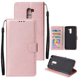 For Xiaomi Pocophone F1 Flip-type Leather Protective Phone Case with 3 Card Position Buckle Design Phone Cover  Rose gold