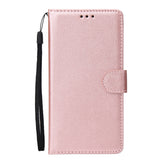 For Xiaomi Pocophone F1 Flip-type Leather Protective Phone Case with 3 Card Position Buckle Design Phone Cover  Rose gold