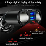 DC 12V Car Cigarette Lighter Adapter Charger 2 Way Dual Plug Socket Splitter black_2 Way Dual Plug