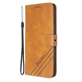 For Samsung A51/A71/M30S Case Soft Leather Cover with Denim Texture Precise Cutouts Wallet Design Buckle Closure Smartphone Shell  yellow