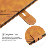 For Samsung A51/A71/M30S Case Soft Leather Cover with Denim Texture Precise Cutouts Wallet Design Buckle Closure Smartphone Shell  yellow