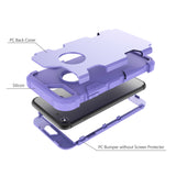 For iPhone 7 PC+ Silicone 2 in 1 Hit Color Tri-proof Shockproof Dustproof Anti-fall Protective Cover Back Case purple