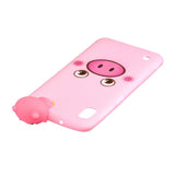 For Samsung A01 Soft TPU Case Back Cover 3D Cartoon Painting Mobile Phone Shell Little pink pig