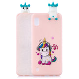 For Samsung A01 Soft TPU Case Back Cover 3D Cartoon Painting Mobile Phone Shell big face cat