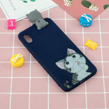 For Samsung A01 Soft TPU Case Back Cover 3D Cartoon Painting Mobile Phone Shell big face cat