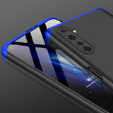 For OPPO Realme 6 Pro Cellphone Case PC Full Protection Anti-Scratch Mobile Phone Shell Cover Blue + black