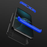 For OPPO Realme 6 Pro Cellphone Case PC Full Protection Anti-Scratch Mobile Phone Shell Cover Blue + black