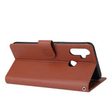 For OPPO Realme C3/Realme 6 PU Leather Mobile Phone Cover with 3 Cards Slots Phone Frame brown