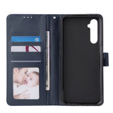 For OPPO Realme C3/Realme 6 PU Leather Mobile Phone Cover with 3 Cards Slots Phone Frame blue
