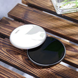 QI Wireless Charger for Apple Android 15W Fast Charging Technology Aluminum Alloy Mirror-like Shiny Ultra-thin Protable  white