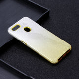 For OPPO F9/F9 Pro/A7X/F11 Pro/A8/A31 Phone Case Gradient Color Glitter Powder Phone Cover with Airbag Bracket yellow