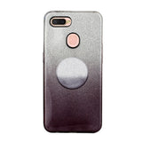 For OPPO F9/F9 Pro/A7X/F11 Pro/A8/A31 Phone Case Gradient Color Glitter Powder Phone Cover with Airbag Bracket black