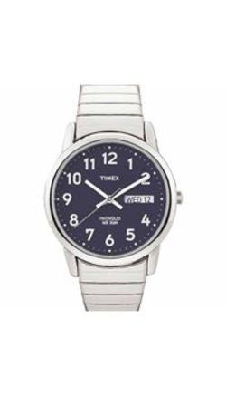 Timex Mens Silvertone Easy Reader Watch