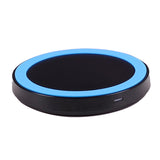 Universal Small Thin Round Wireless Charger For QI Standard Mobiles Wireless Charging Black red