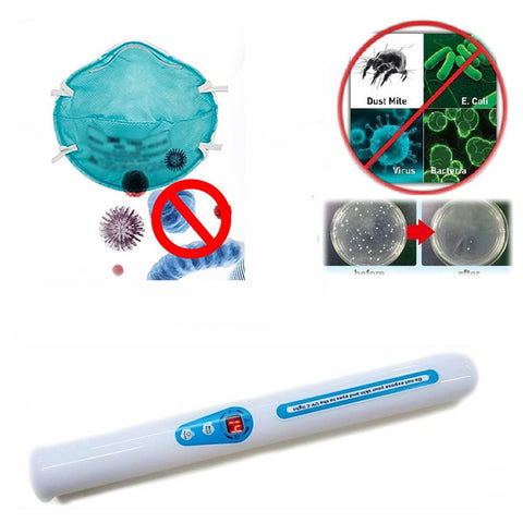 UV Sterilizer Portable Charging Handheld Disinfection Lamp Germicidal Light Kill Dust Mite Virus Eliminator UV Lamp white