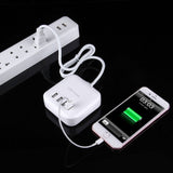 Portable 4 Ports USB Charger Station Fast Cell Phone Desktop Charging Dock