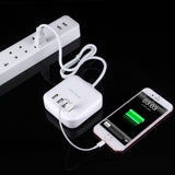 Portable 4 Ports USB Charger Station Fast Cell Phone Desktop Charging Dock